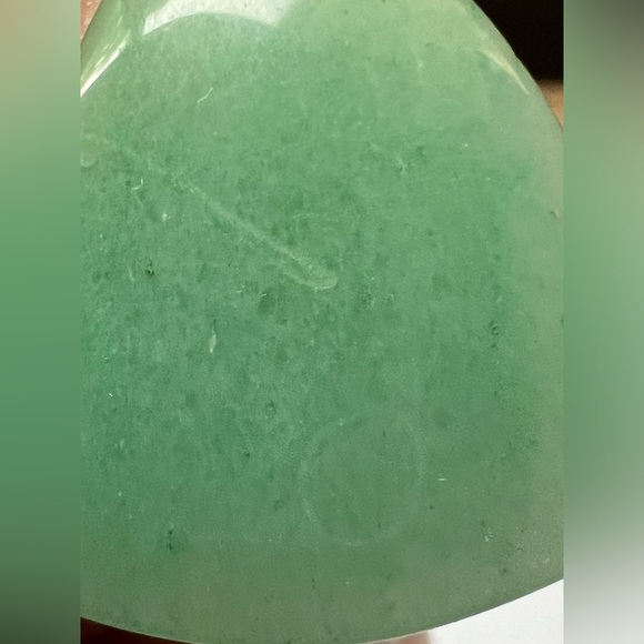 Stone Heart on 12k GF Chain - Green Pendant Necklace - Picture 14 of 15